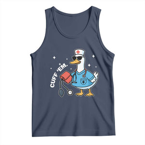 Goose Nurse Tank Top Cuff Em Cute Nursing Graduation Gift TS10 Navy Print Your Wear