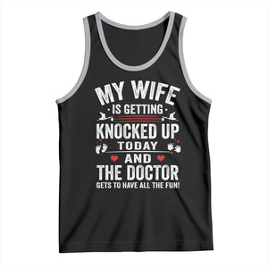 IVF Dad Tank Top Wife Knocked Up For Embryo Transfer Day TS10 Black Athletic Heather Print Your Wear