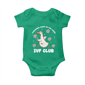 Funny IVF Baby Onesie Triggered Goose On The Loose Infertility Support Gift TS10 Irish Green Print Your Wear