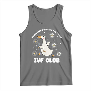 Funny IVF Tank Top Triggered Goose On The Loose Infertility Support Gift TS10 Black Heather Print Your Wear