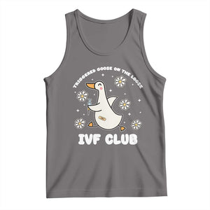 Funny IVF Tank Top Triggered Goose On The Loose Infertility Support Gift TS10 Deep Heather Print Your Wear