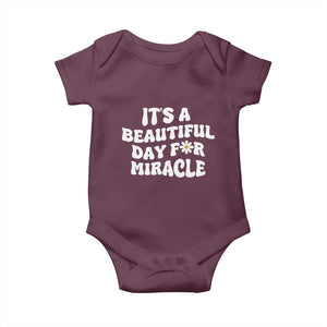IVF Miracle Baby Onesie Transfer Day Infertility Support Gift TS10 Maroon Print Your Wear