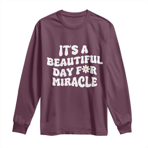 IVF Miracle Long Sleeve Shirt Transfer Day Infertility Support Gift TS10 Maroon Print Your Wear