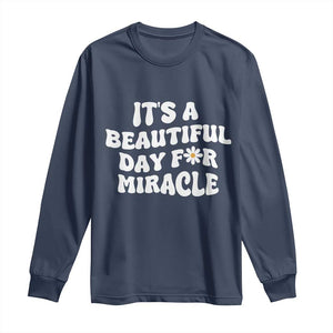 IVF Miracle Long Sleeve Shirt Transfer Day Infertility Support Gift TS10 Navy Print Your Wear