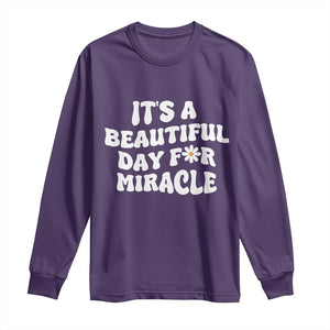 IVF Miracle Long Sleeve Shirt Transfer Day Infertility Support Gift TS10 Purple Print Your Wear