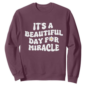 IVF Miracle Sweatshirt Transfer Day Infertility Support Gift TS10 Maroon Print Your Wear