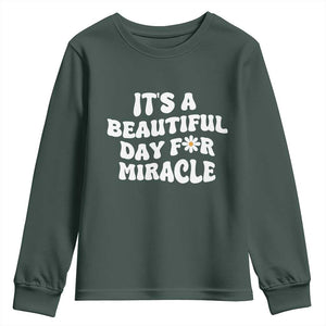 IVF Miracle Youth Sweatshirt Transfer Day Infertility Support Gift TS10 Dark Forest Green Print Your Wear