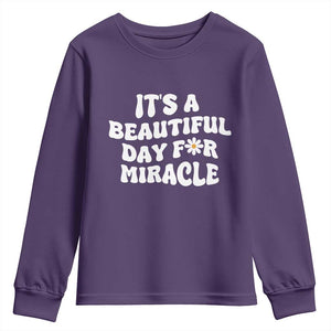 IVF Miracle Youth Sweatshirt Transfer Day Infertility Support Gift TS10 Purple Print Your Wear