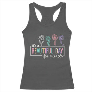 Its a Beautiful Day For IVF Miracle Racerback Tank Top Transfer Day Infertility Support Gift TS10 Dark Heather Print Your Wear