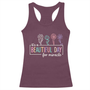 Its a Beautiful Day For IVF Miracle Racerback Tank Top Transfer Day Infertility Support Gift TS10 Maroon Print Your Wear