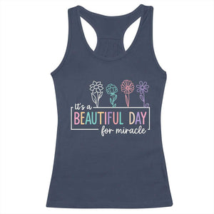 Its a Beautiful Day For IVF Miracle Racerback Tank Top Transfer Day Infertility Support Gift TS10 Navy Print Your Wear