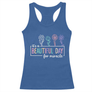 Its a Beautiful Day For IVF Miracle Racerback Tank Top Transfer Day Infertility Support Gift TS10 Royal Blue Print Your Wear