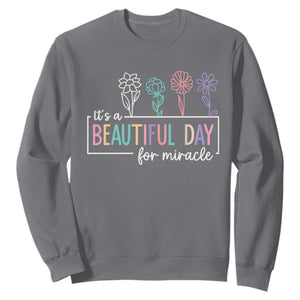 Its a Beautiful Day For IVF Miracle Sweatshirt Transfer Day Infertility Support Gift TS10 Charcoal Print Your Wear