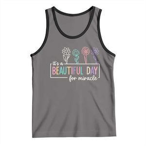 Its a Beautiful Day For IVF Miracle Tank Top Transfer Day Infertility Support Gift TS10 Deep Heather Black Print Your Wear