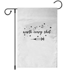 Worth Every Shot Garden Flag IVF Baby Pregnancy Announcement TS10 White Print Your Wear