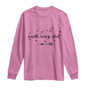 Worth Every Shot Long Sleeve Shirt IVF Baby Pregnancy Announcement TS10 Azalea Print Your Wear