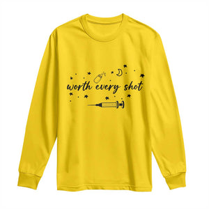 Worth Every Shot Long Sleeve Shirt IVF Baby Pregnancy Announcement TS10 Daisy Print Your Wear