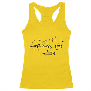Worth Every Shot Racerback Tank Top IVF Baby Pregnancy Announcement TS10 Daisy Print Your Wear