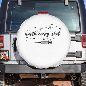 Worth Every Shot Spare Tire Cover IVF Baby Pregnancy Announcement TS10 No hole White Print Your Wear