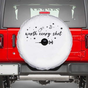 Worth Every Shot Spare Tire Cover IVF Baby Pregnancy Announcement TS10 White Print Your Wear