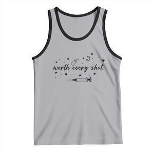 Worth Every Shot Tank Top IVF Baby Pregnancy Announcement TS10 Athletic Heather Black Print Your Wear
