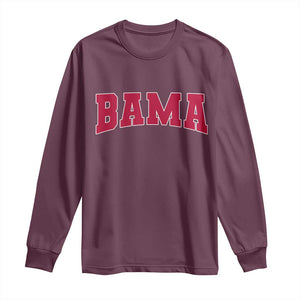 Vintage Bama Long Sleeve Shirt Retro Varsity Alabama Football Lover AL State TS10 Maroon Print Your Wear