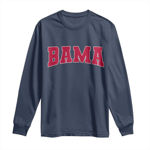 Vintage Bama Long Sleeve Shirt Retro Varsity Alabama Football Lover AL State TS10 Navy Print Your Wear