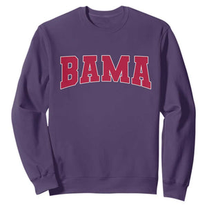 Vintage Bama Sweatshirt Retro Varsity Alabama Football Lover AL State TS10 Purple Print Your Wear