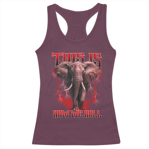 Alabama Fan Racerback Tank Top This Is How We Roll Bama Mascot Game Day TS10 Maroon Print Your Wear