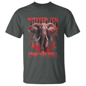 Alabama Fan T Shirt This Is How We Roll Bama Mascot Game Day TS10 Dark Heather Print Your Wear