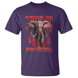Alabama Fan T Shirt This Is How We Roll Bama Mascot Game Day TS10 Purple Print Your Wear