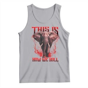 Alabama Fan Tank Top This Is How We Roll Bama Mascot Game Day TS10 Athletic Heather Print Your Wear