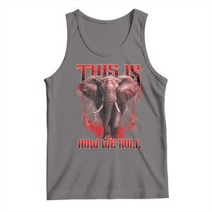 Alabama Fan Tank Top This Is How We Roll Bama Mascot Game Day TS10 Deep Heather Print Your Wear