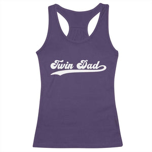 Twin Dad Racerback Tank Top Vintage Retro Style Fathers Day Presents TS10 Purple Print Your Wear