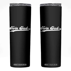 Twin Dad Skinny Tumbler Vintage Retro Style Fathers Day Presents TS10 Black Print Your Wear