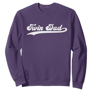 Twin Dad Sweatshirt Vintage Retro Style Fathers Day Presents TS10 Purple Print Your Wear