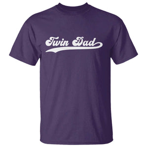Twin Dad T Shirt Vintage Retro Style Fathers Day Presents TS10 Purple Print Your Wear