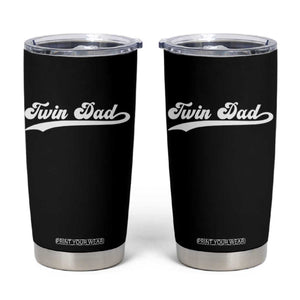 Twin Dad Tumbler Cup Vintage Retro Style Fathers Day Presents TS10 Black Print Your Wear