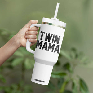 Twin Mama Tumbler With Handle Pregnancy Announcement New Mom Mothers Day Gift TS10 Print Your Wear