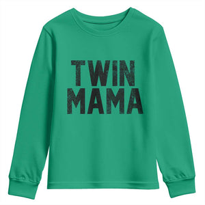Twin Mama Youth Sweatshirt Pregnancy Announcement New Mom Mothers Day Gift TS10 Irish Green Print Your Wear