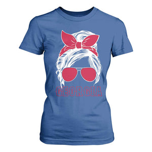 Georgia Lovers T Shirt For Women Bulldogs Game Day Messy Bun TS10 Royal Blue Print Your Wear