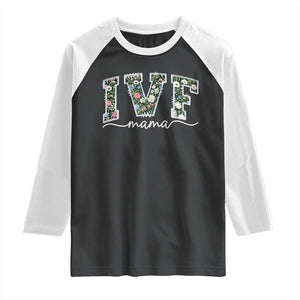 IVF Mama Raglan Shirt Floral Mom Mothers Day TS10 Black White Print Your Wear