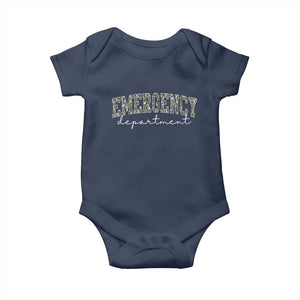 Floral Emergency Department Baby Onesie ER Nurse Gift TS10 Navy Print Your Wear