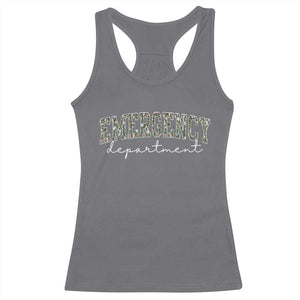 Floral Emergency Department Racerback Tank Top ER Nurse Gift TS10 Charcoal Print Your Wear