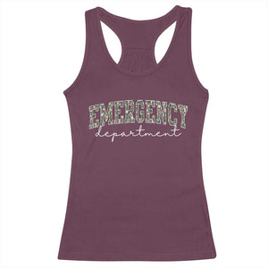Floral Emergency Department Racerback Tank Top ER Nurse Gift TS10 Maroon Print Your Wear