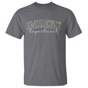 Floral Emergency Department T Shirt ER Nurse Gift TS10 Charcoal Print Your Wear