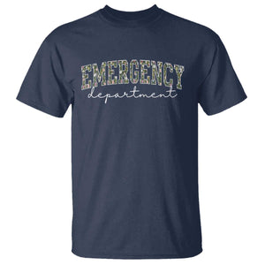 Floral Emergency Department T Shirt ER Nurse Gift TS10 Navy Print Your Wear