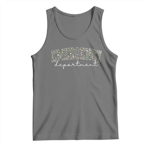 Floral Emergency Department Tank Top ER Nurse Gift TS10 Black Heather Print Your Wear