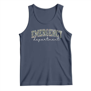Floral Emergency Department Tank Top ER Nurse Gift TS10 Navy Print Your Wear