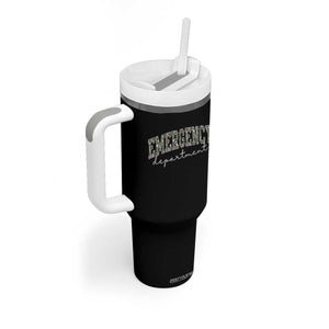Floral Emergency Department Tumbler With Handle ER Nurse Gift TS10 Print Your Wear